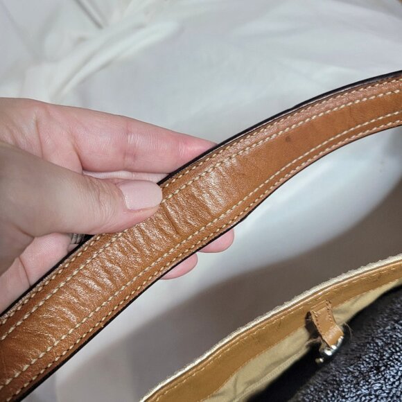 Coach 2007 Signature Hampton Hobo Bag + Bag Scarf & Rhinestone Keychain, $450 Rt - Picture 11 of 12